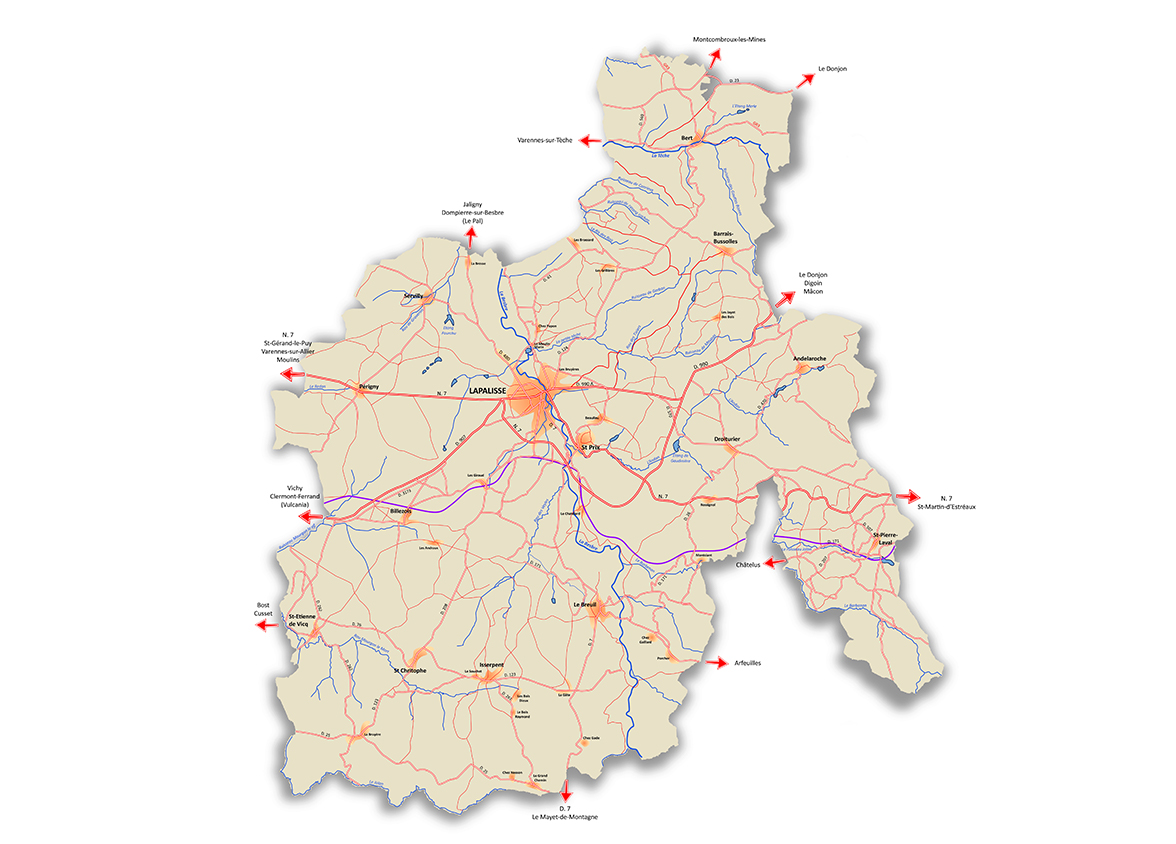 Carte Communauté de communes du Pays de Lapalisse